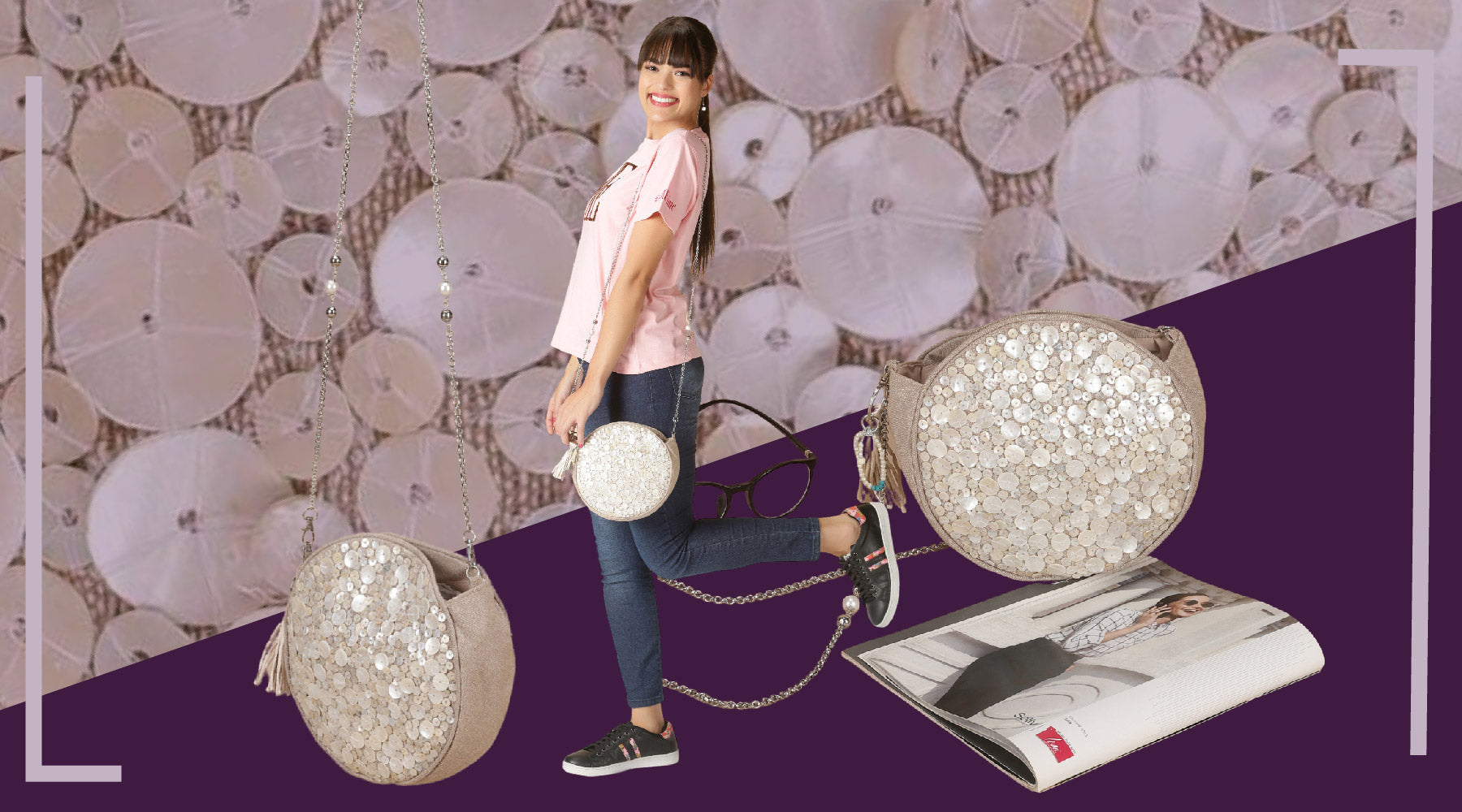 Multiple Ways to Style a Mother-of-Pearl Crossbody Bag