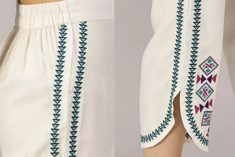 Neva Aztec Embroidered Pant - IshqME
