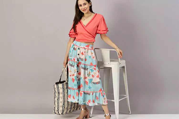 Fiesta Mexique Printed Tier Skirt - IshqME
