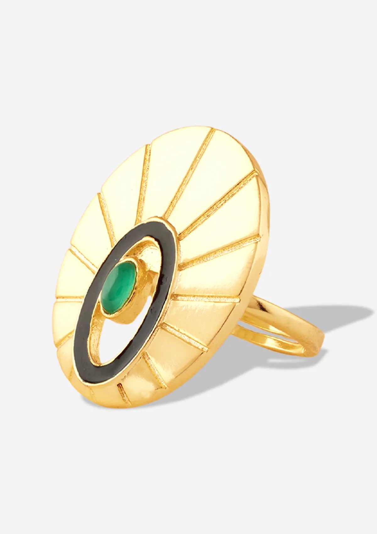 18K Gold Plated Adjustable Seedpod Ring for girls