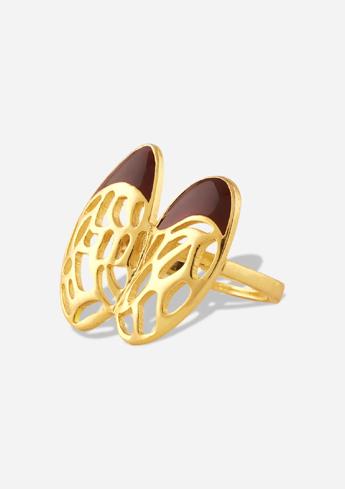 Buy 18K Gold Plated Adjustable Pod Cutwork Rings for women