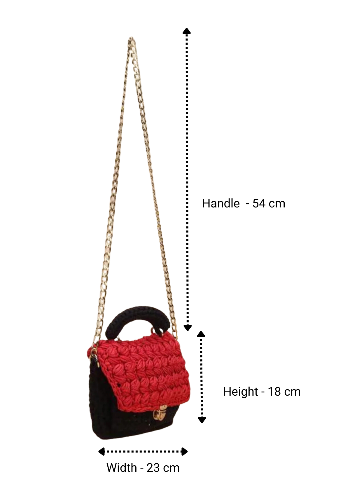 Classy Red and Black Mini Bag - IshqMe