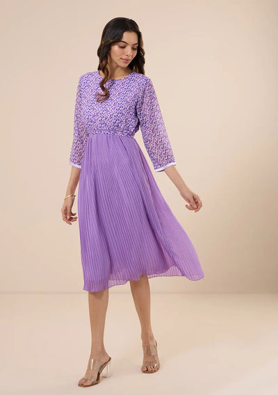 Cleo - A-Line Accordion Pleated Dress