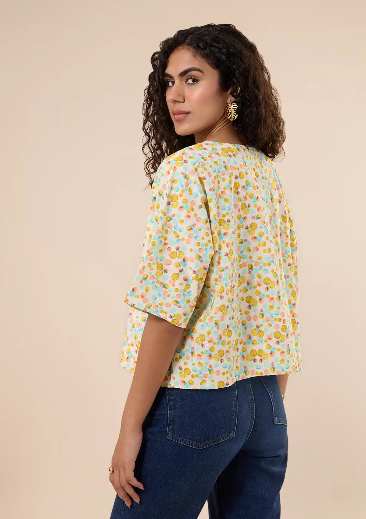 Demeter - Oversized Retro Printed Top Online