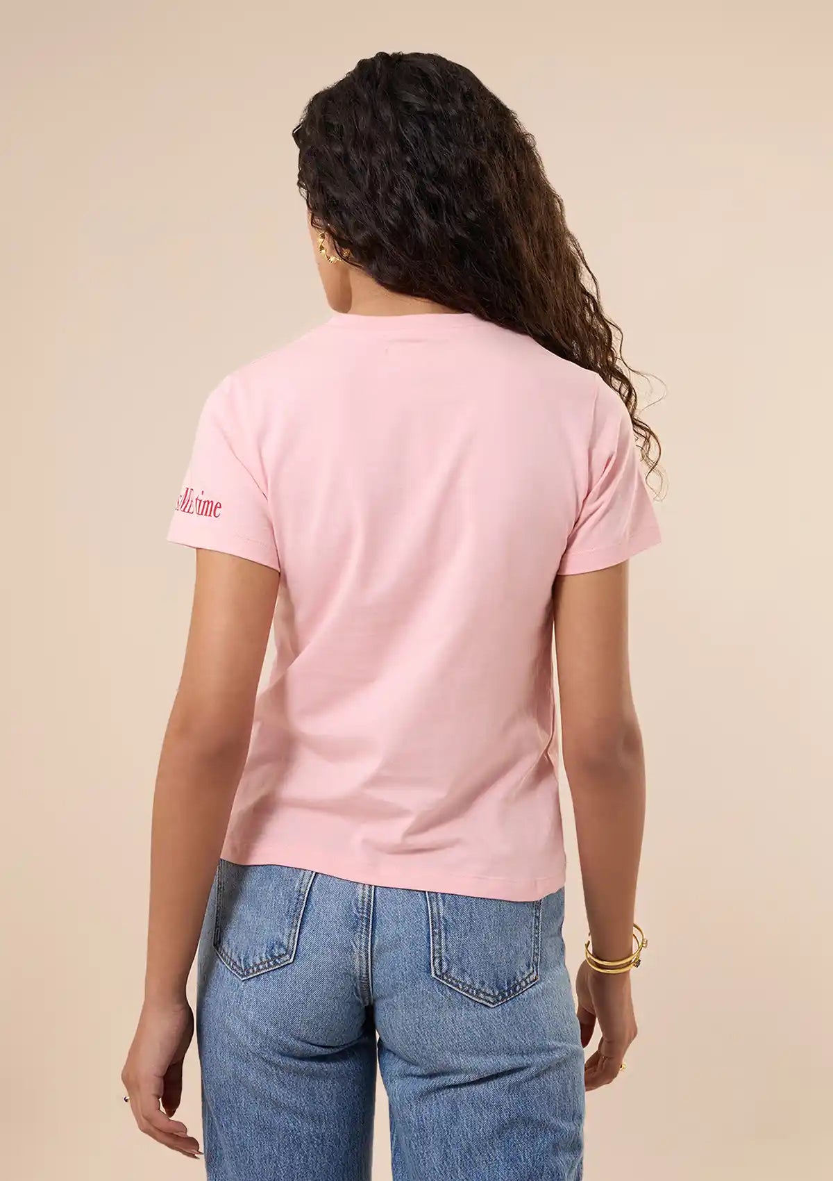 Reversible Sequin T-shirt (Pink) For Women