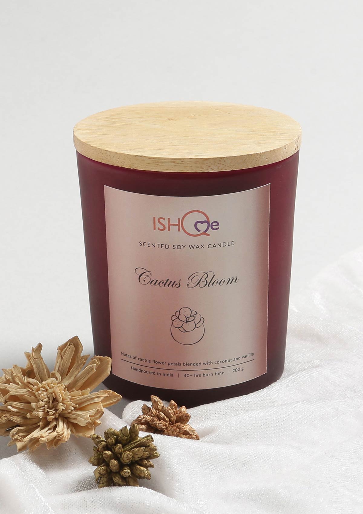 Scented Soy Wax Candle - Cactus Bloom - IshqMe