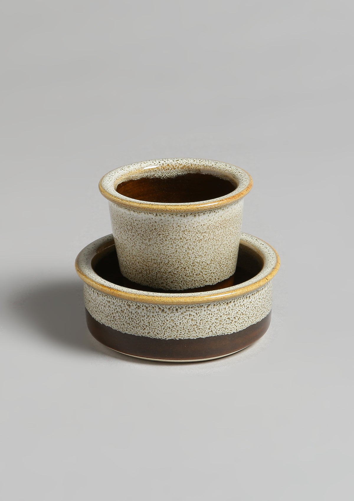 Filter coffee set of 2- Cream and brown - IshqMe