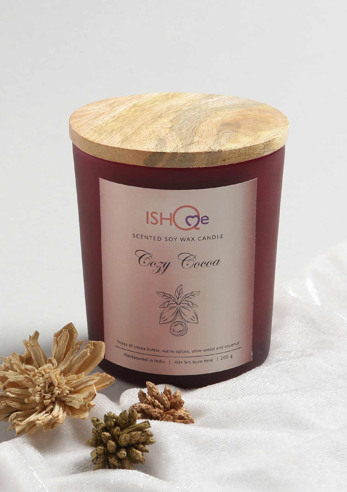 Scented Soy Wax Candle - Cozy Cocoa - IshqMe