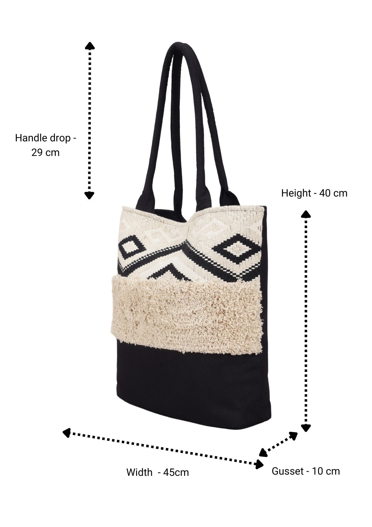 Monochrome Elegant Tote Bag - IshqMe