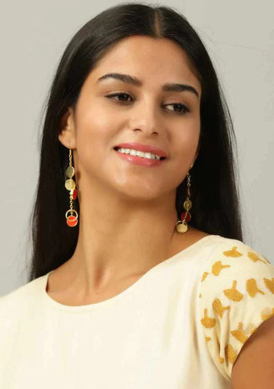 Boho Gold Neon Earrings