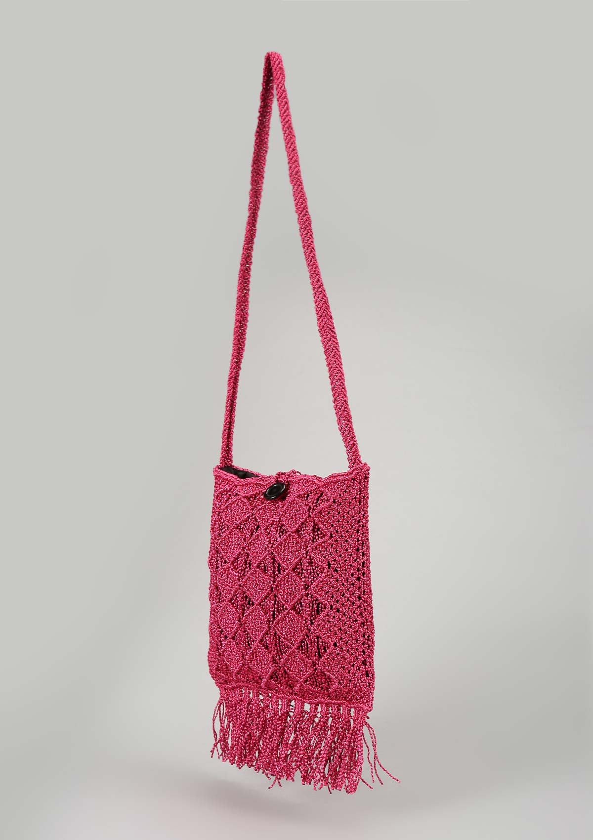 Pink malai Dori crochet bag - IshqMe