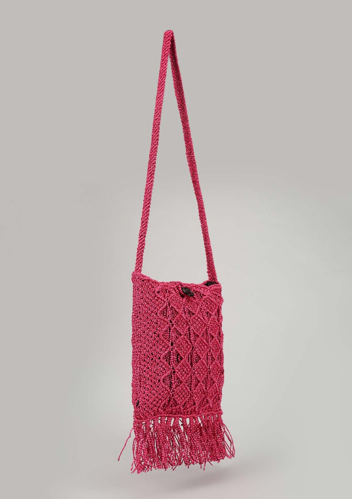 Pink malai Dori crochet bag - IshqMe