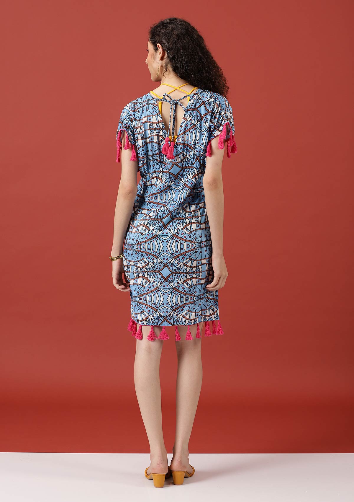 Fun pose skyblue coverup look - IshqMe