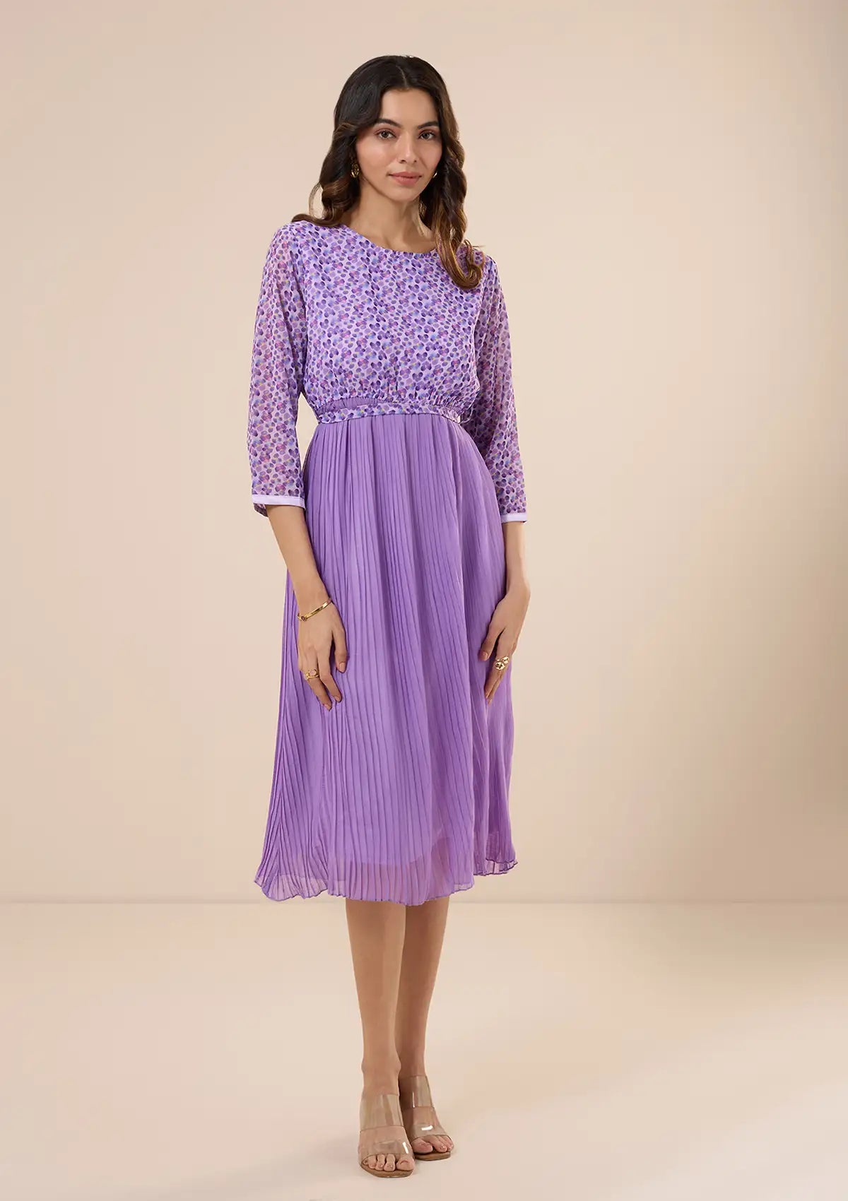 Buy Cleo - A-Line Accordion Pleated Dress Online