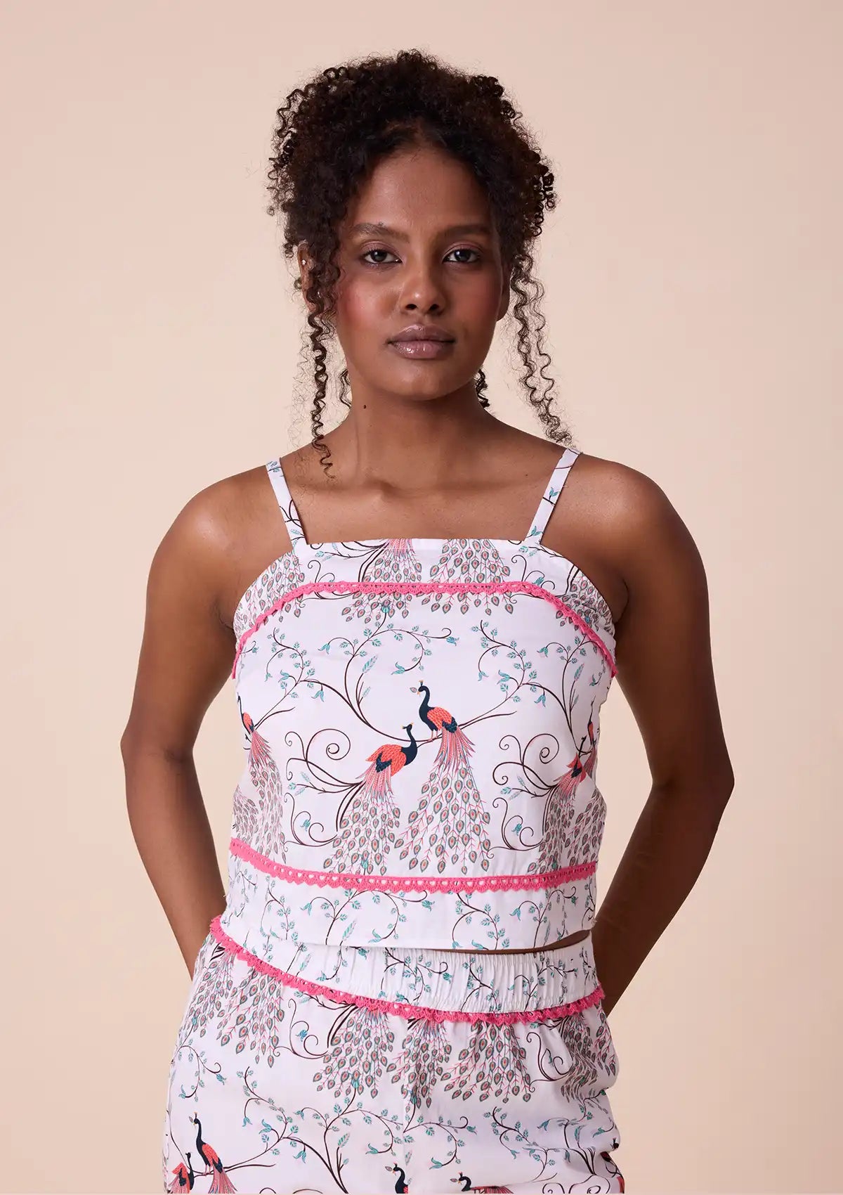 Heraia printed crop top and trouser Price