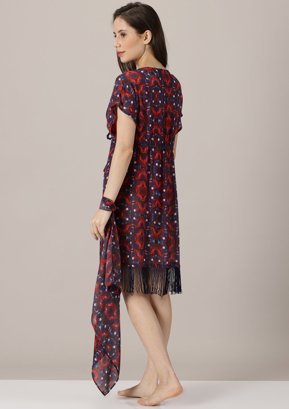 Fun Print Shimmy Cover-Up Look - IshqMe