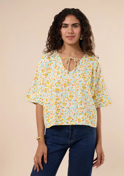 Demeter - Oversized Retro Printed Top