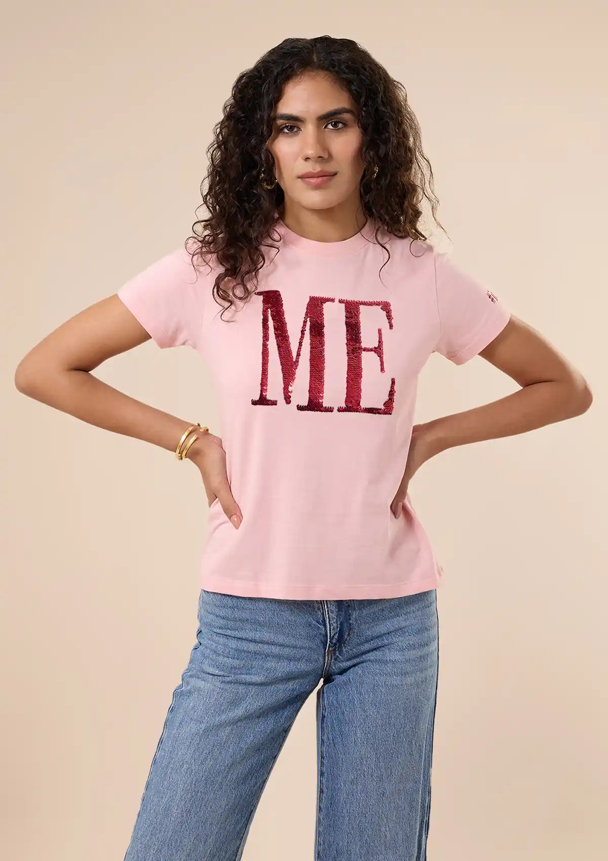 Reversible Sequin T-shirt (Pink)