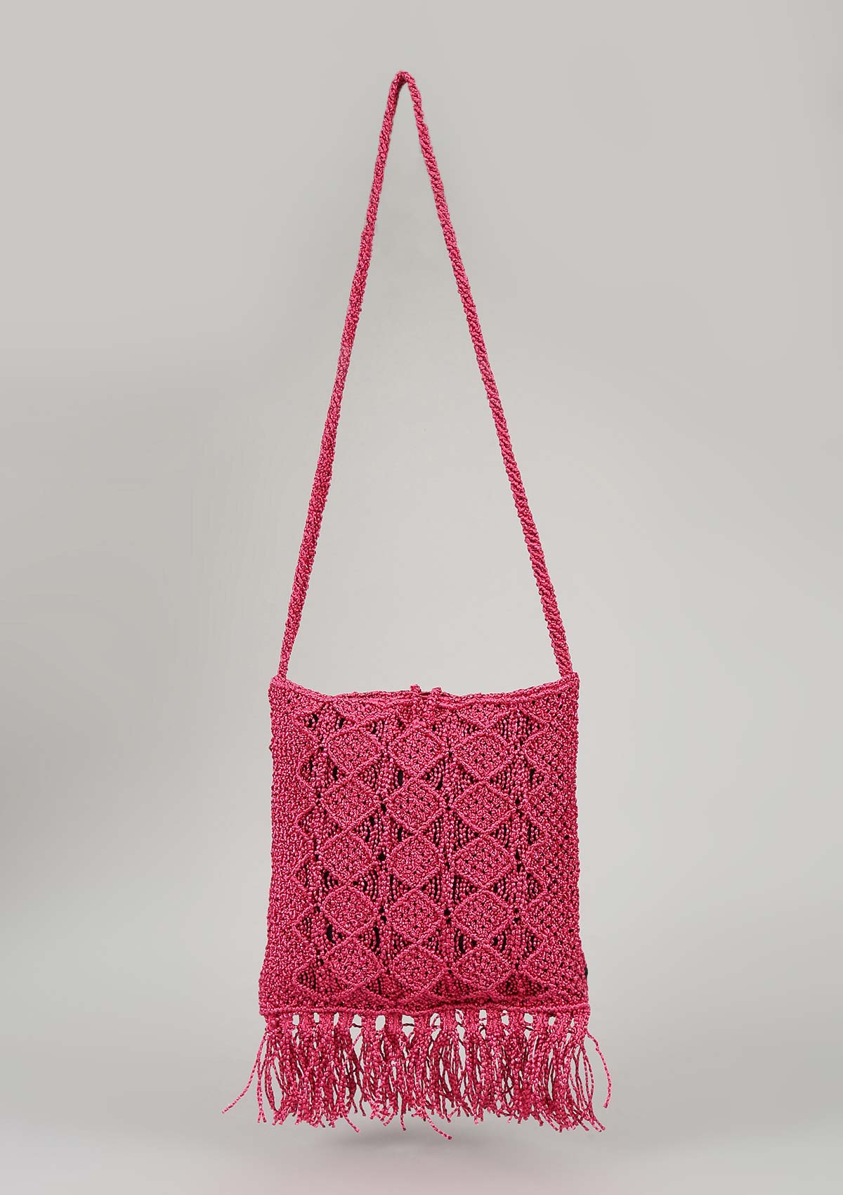 Pink malai Dori crochet bag - IshqMe
