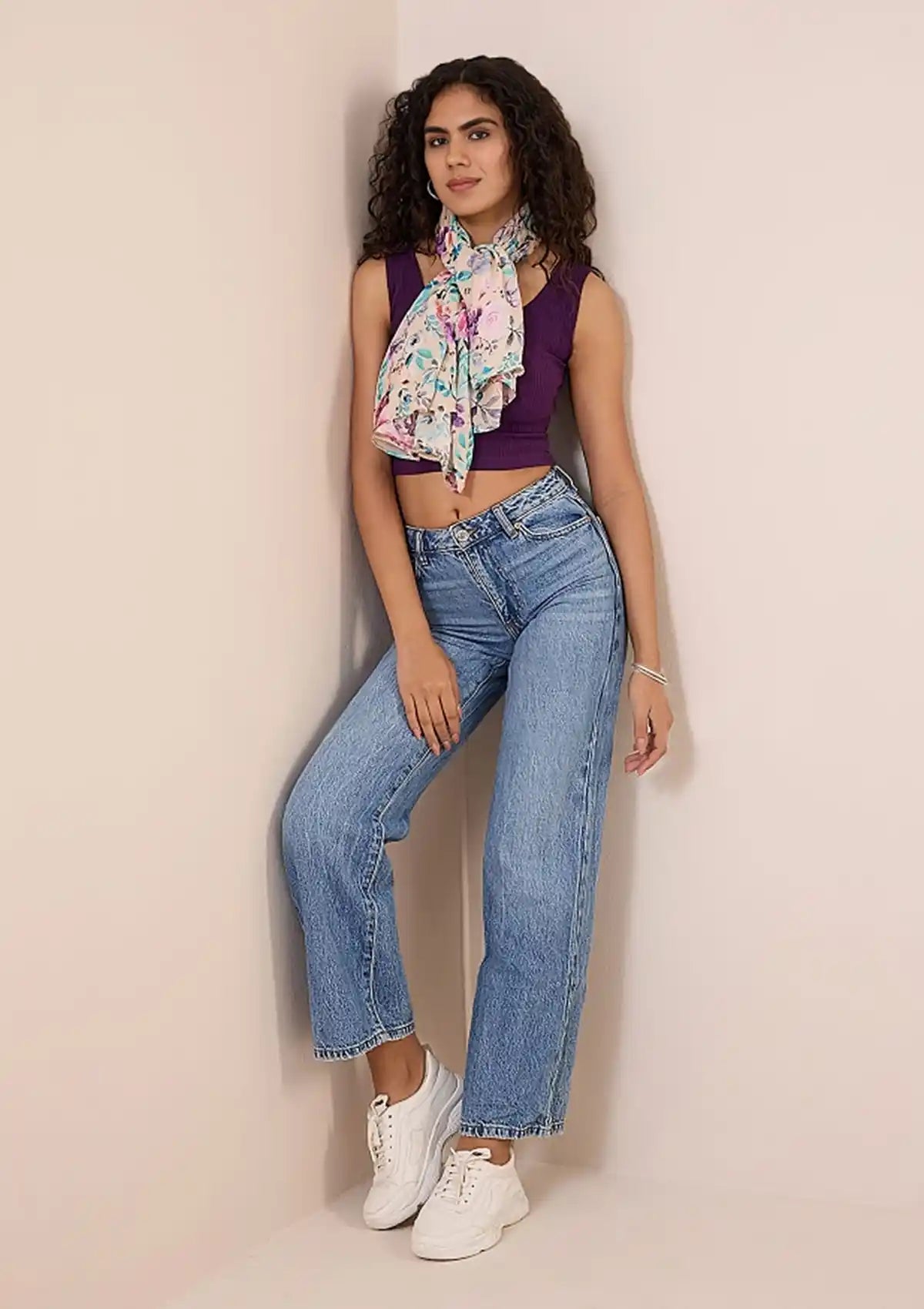 Multi-colour Floral Scarf