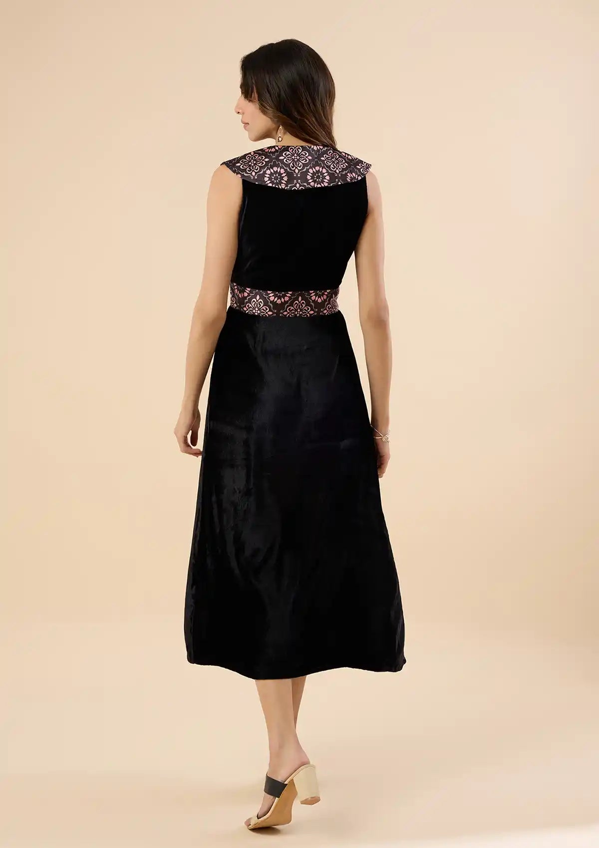 Leyla - Sailor collared Side Slit Dress Online