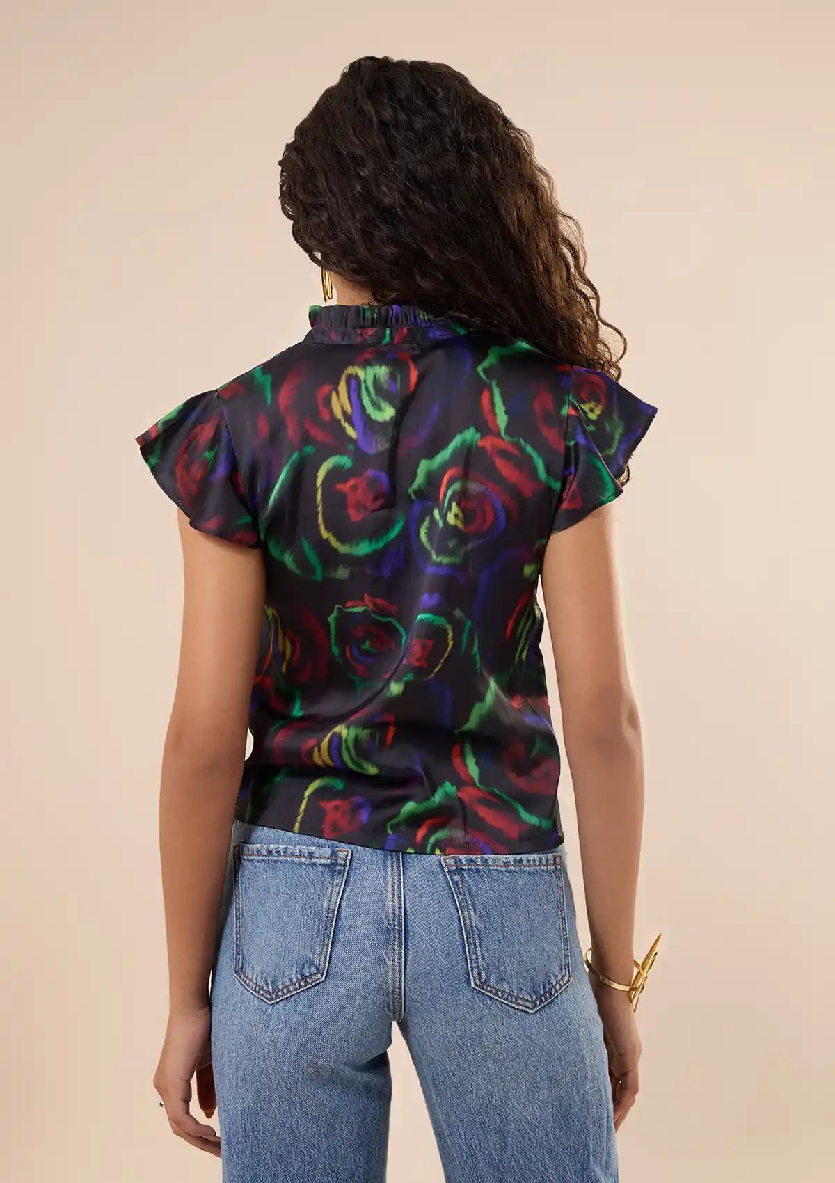 Blazing Neon Rose Top Online