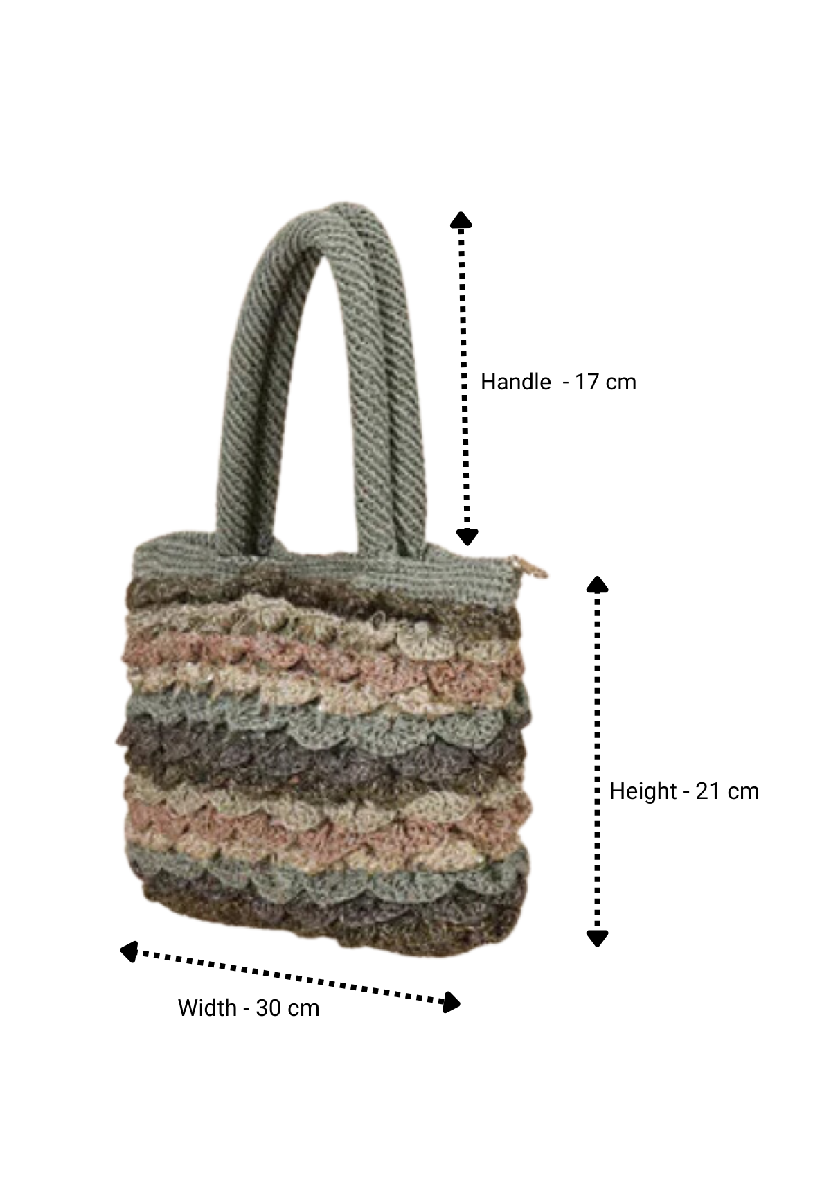 Sequined Crochet Mini Handheld Bag - IshqMe