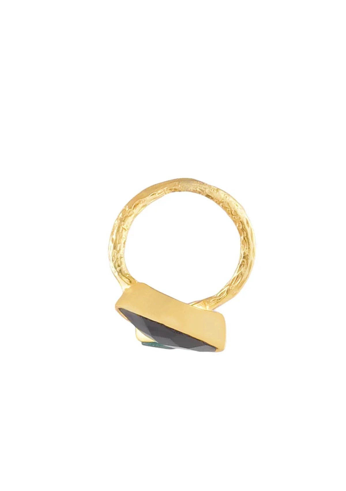 Adjustable Green & Black Onyx Ring Online