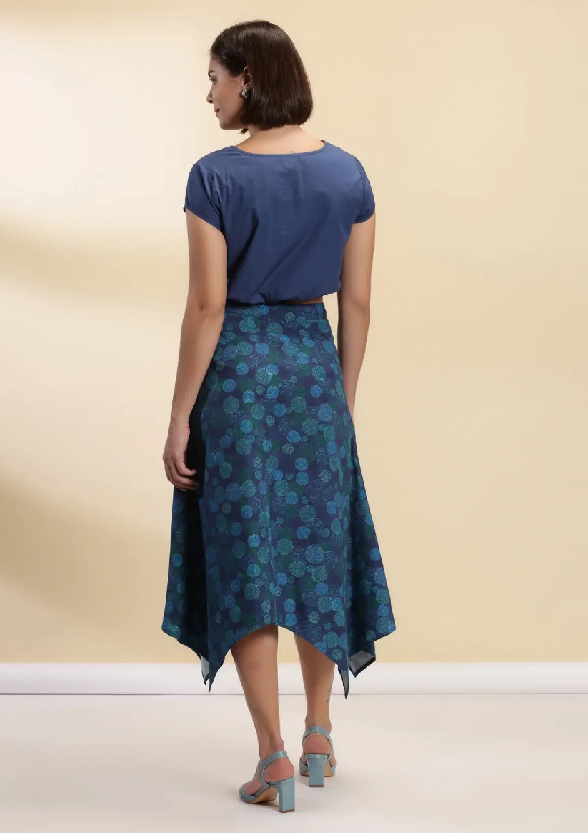 Aegean - Retro Printed Crop Top and Skirt Price