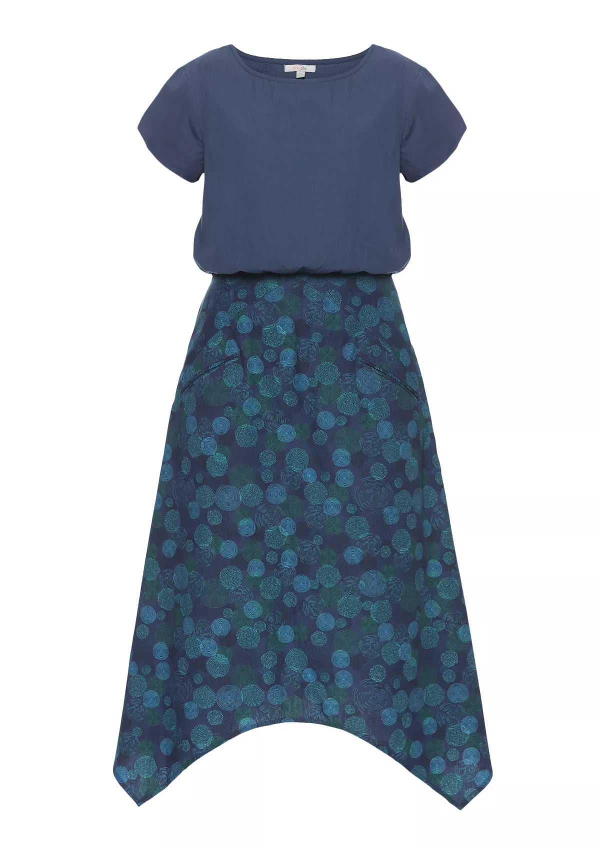 Buy Aegean - Retro Printed Crop Top and Skirt Price