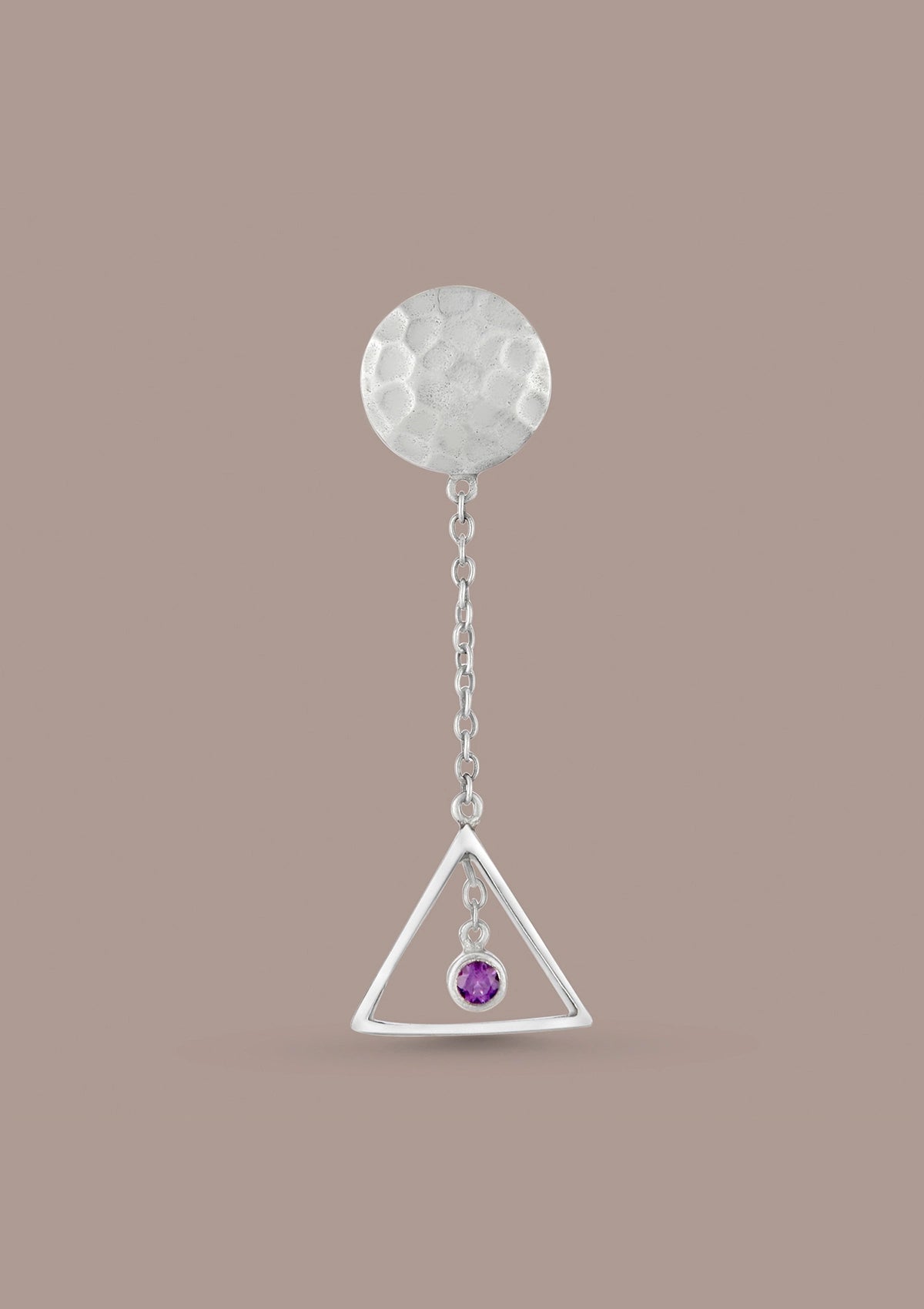 Buy Amethyst Silver Dangle Earring Online