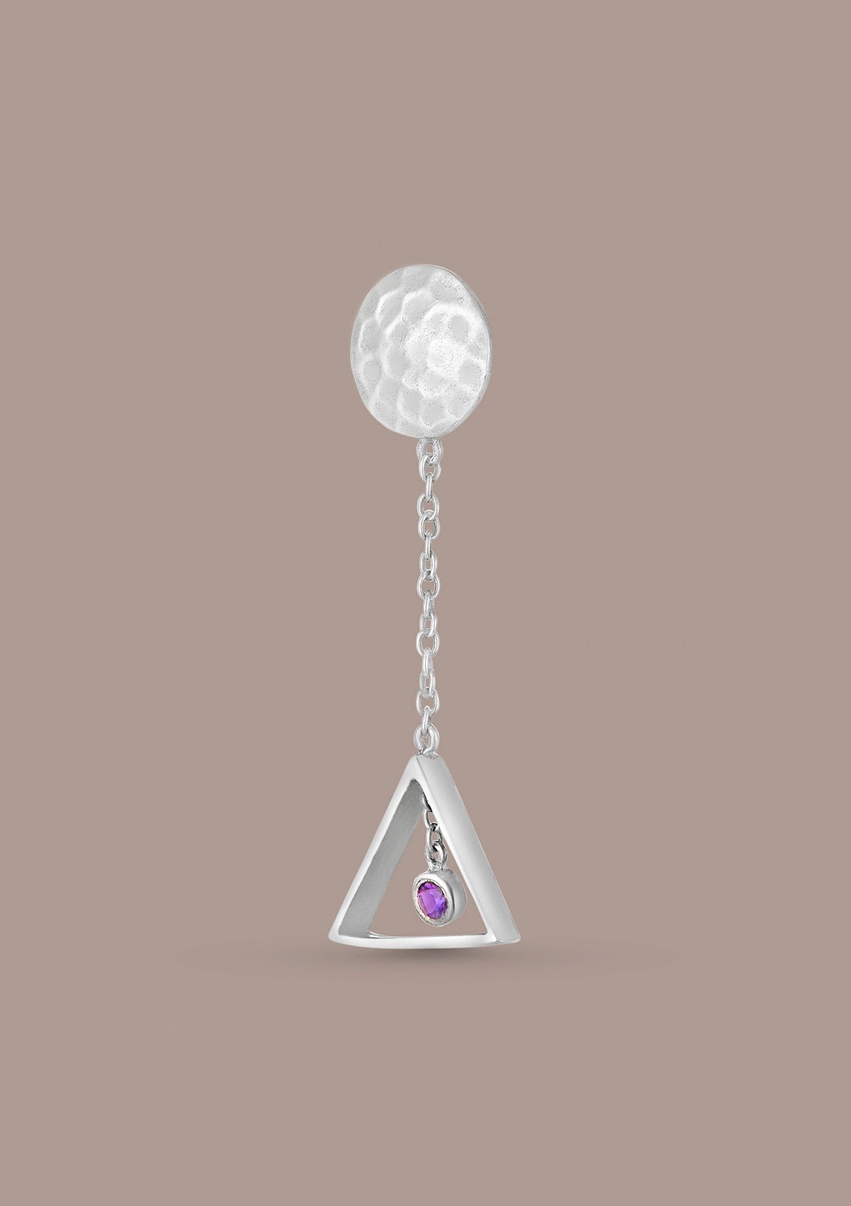 Amethyst Silver Dangle Earring for Women