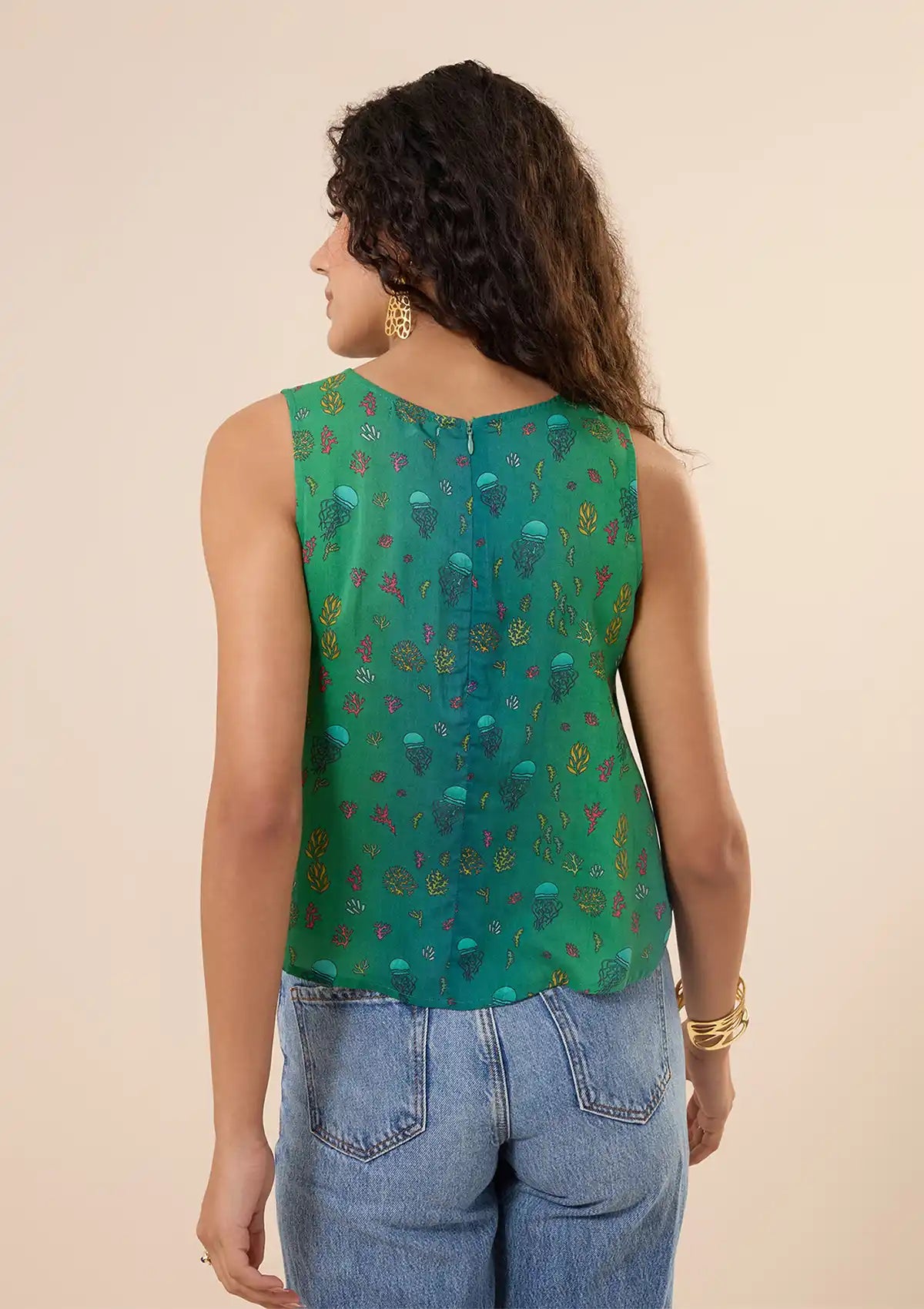 Amphitrite Printed Halter Neck Top Online