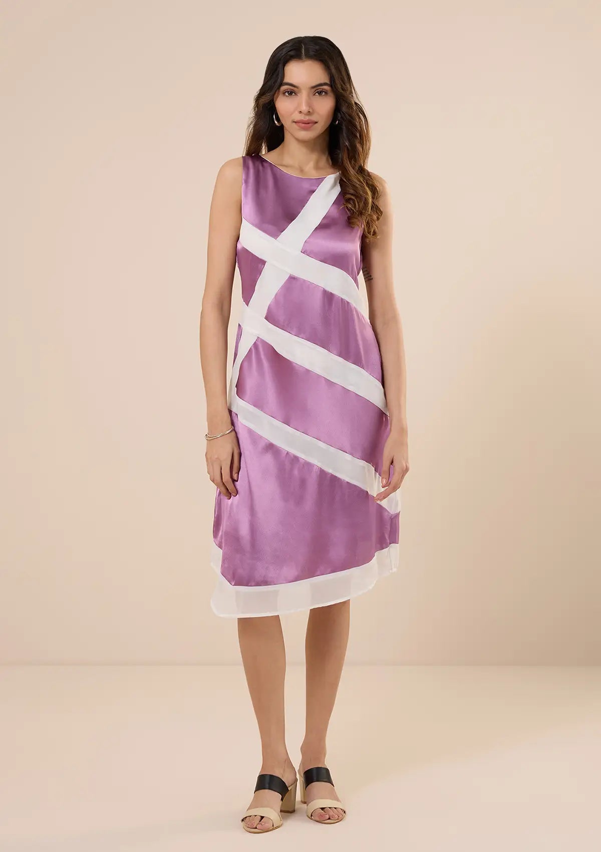 Aphrodite - Crepe Cut Panel Dress Online