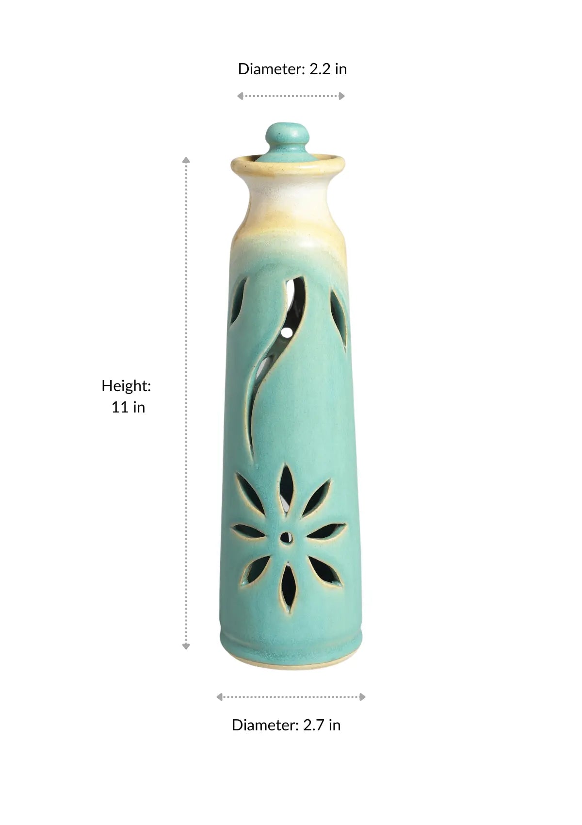 AshCatcherIncenseStand-TurquoiseSea dimensions