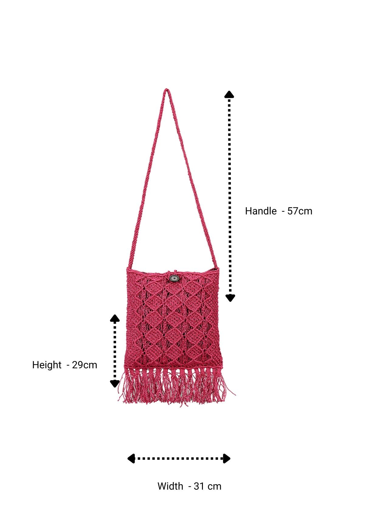 Pink malai Dori crochet bag - IshqMe