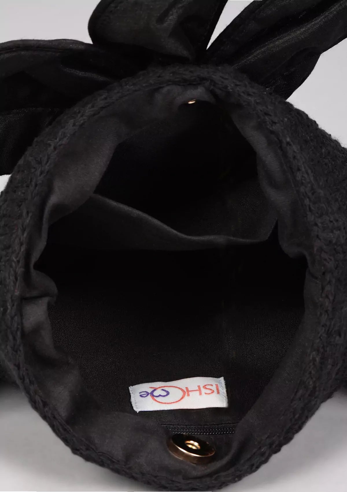 Black crochet Mini bag For Women