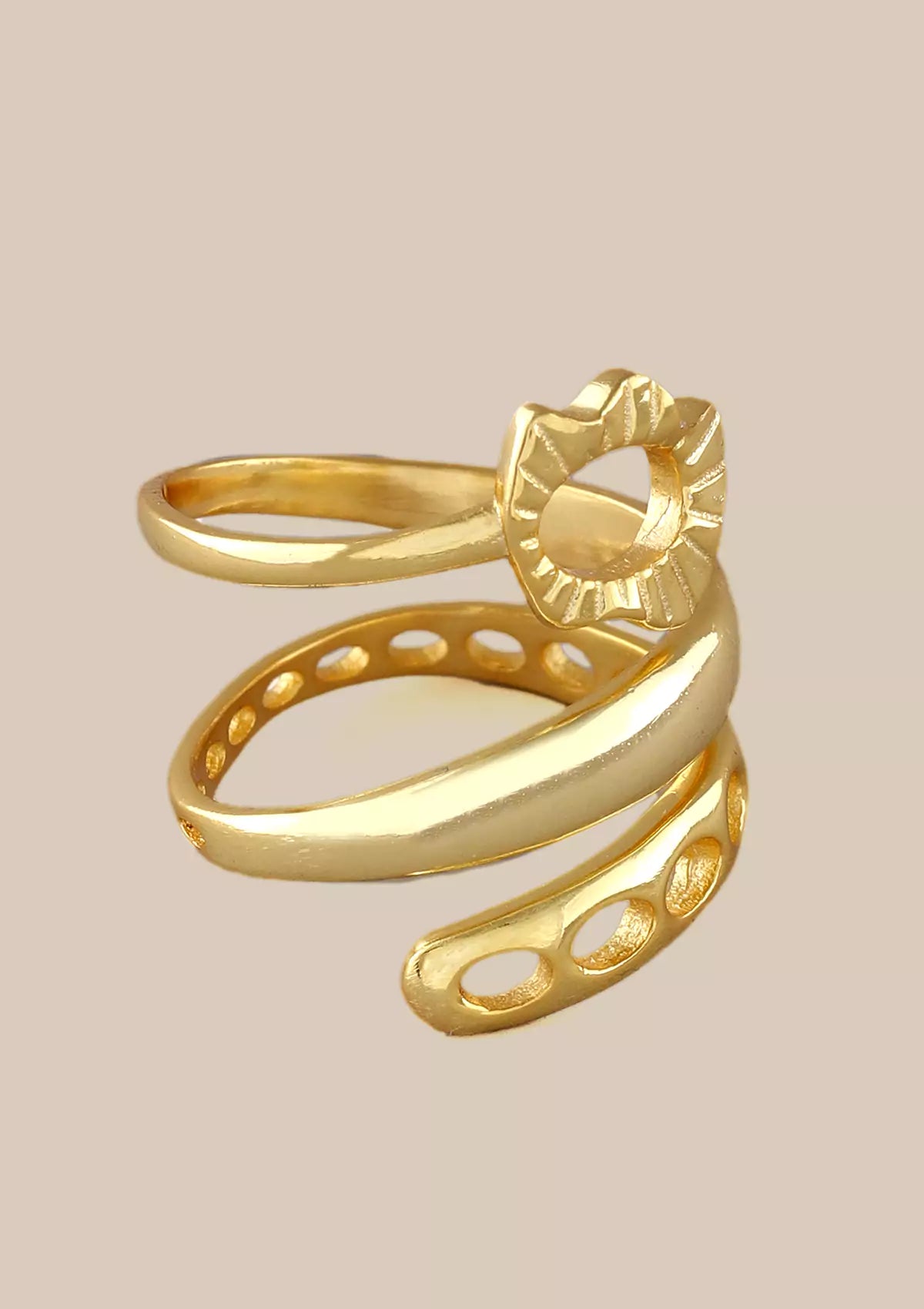 Bloom Spiral 18K Gold Plated Ring
