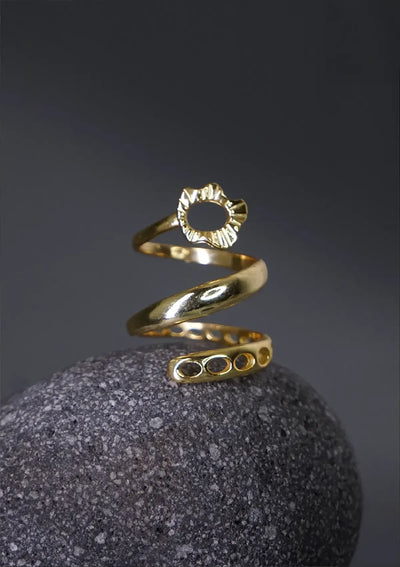 Bloom Spiral 18K Gold Plated Ring