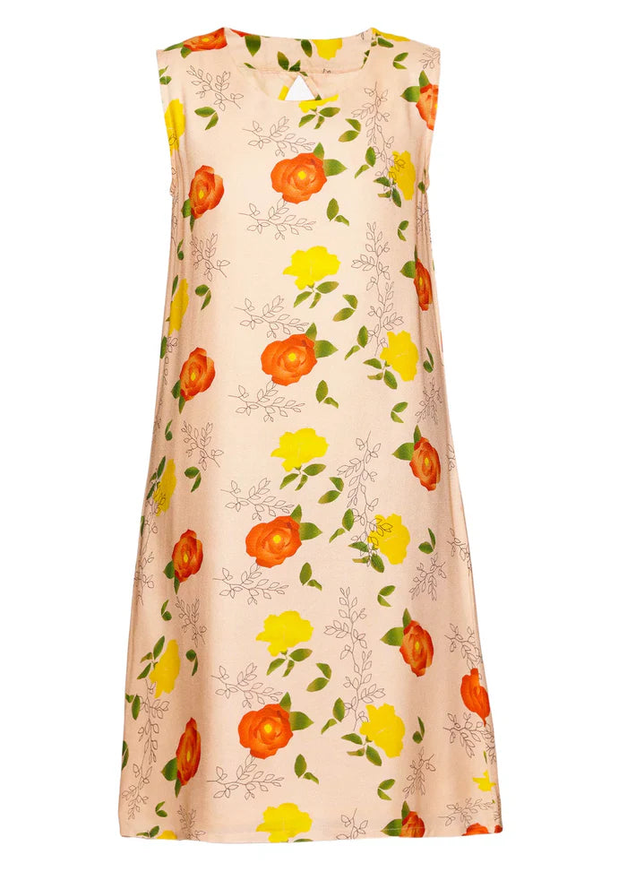 Bouquet - Floral printed shift dress For Women