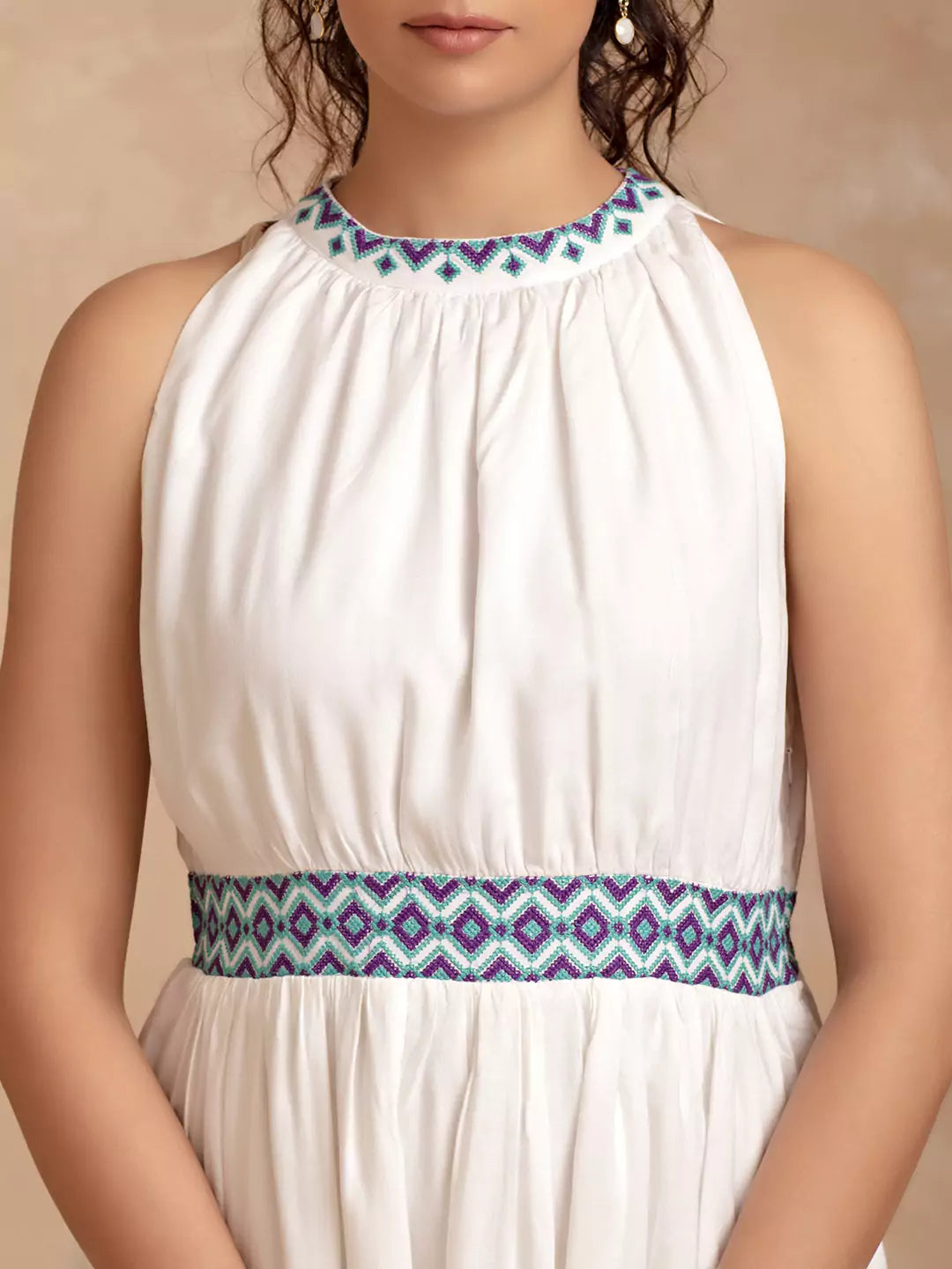 Celeste - White Rayon Dress Price