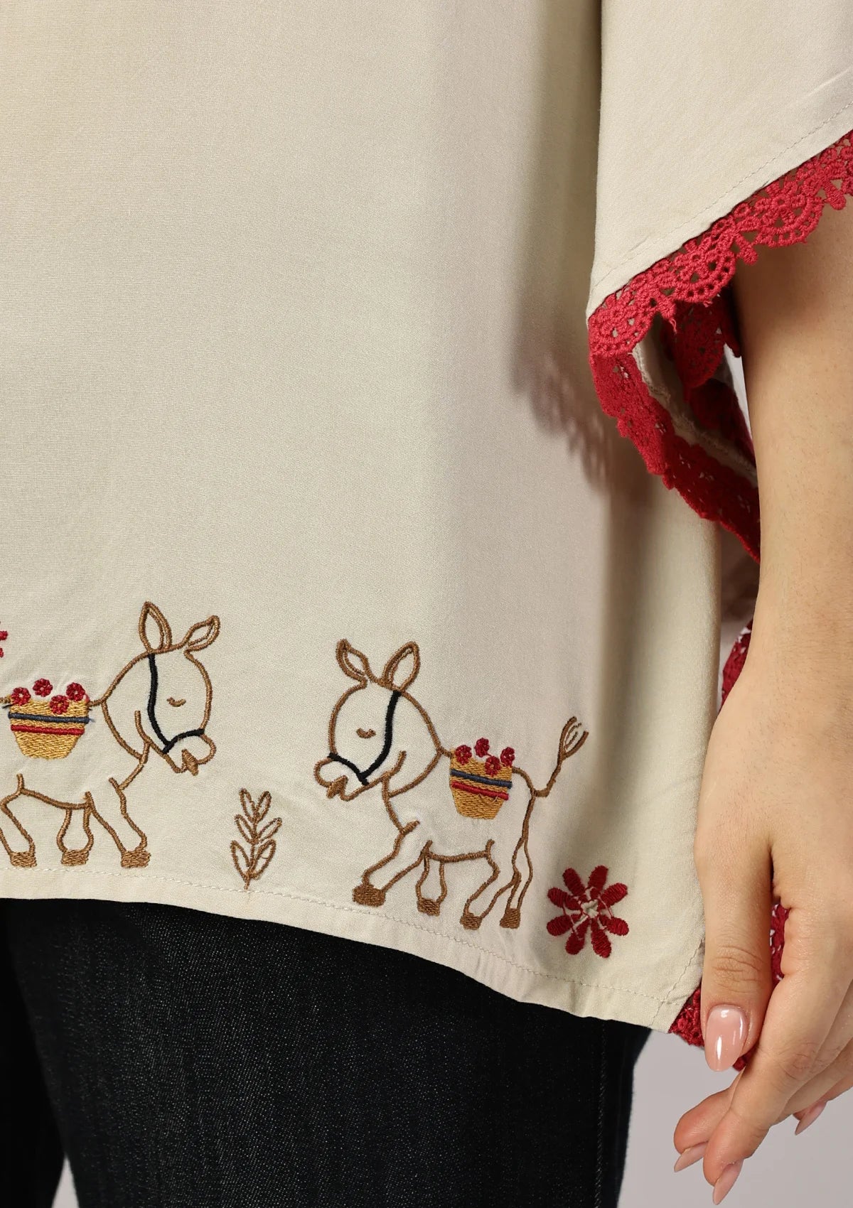 Buy Charro Memory - Embroidered Kaftan Top