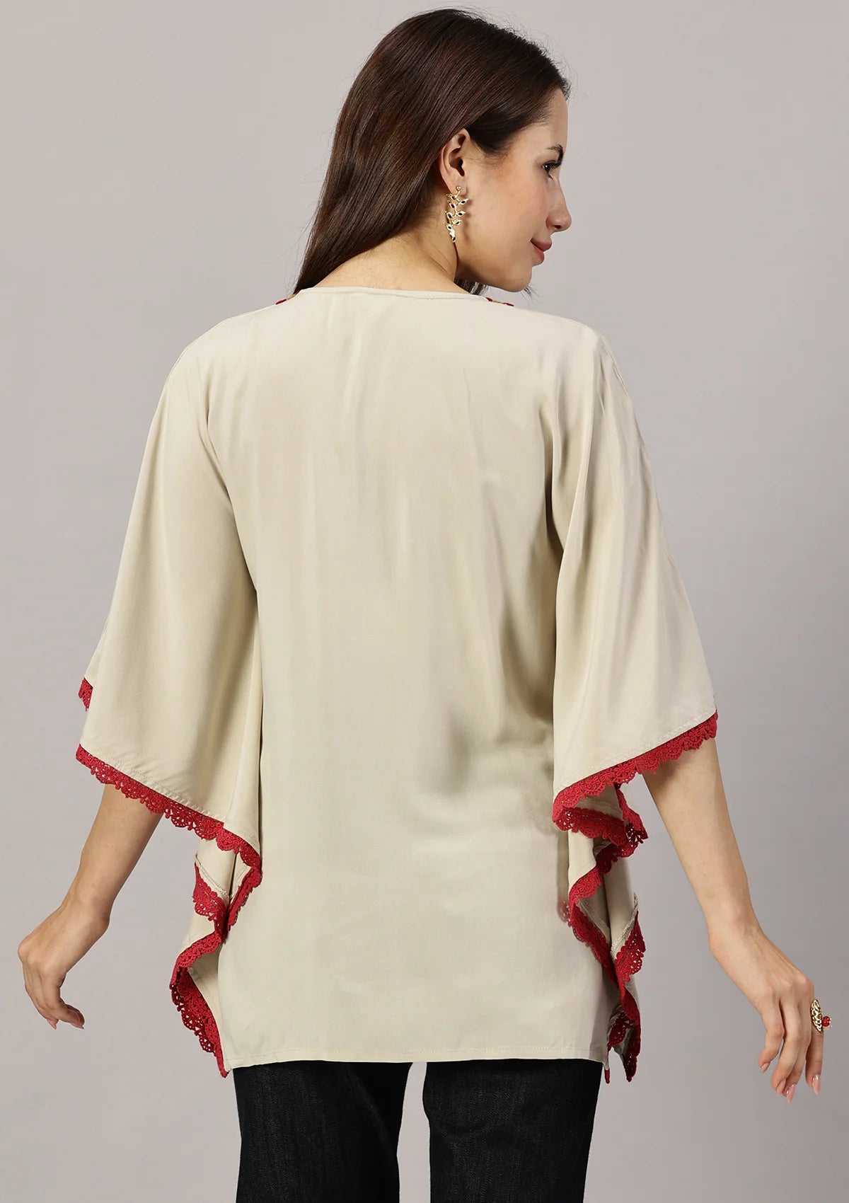 Charro Memory - Embroidered Kaftan Top For Women