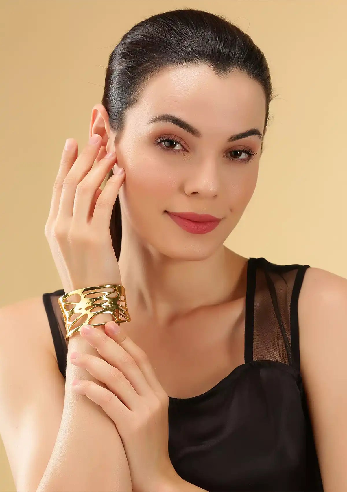 Buy Chunky Cutwork Cuff Bracelet