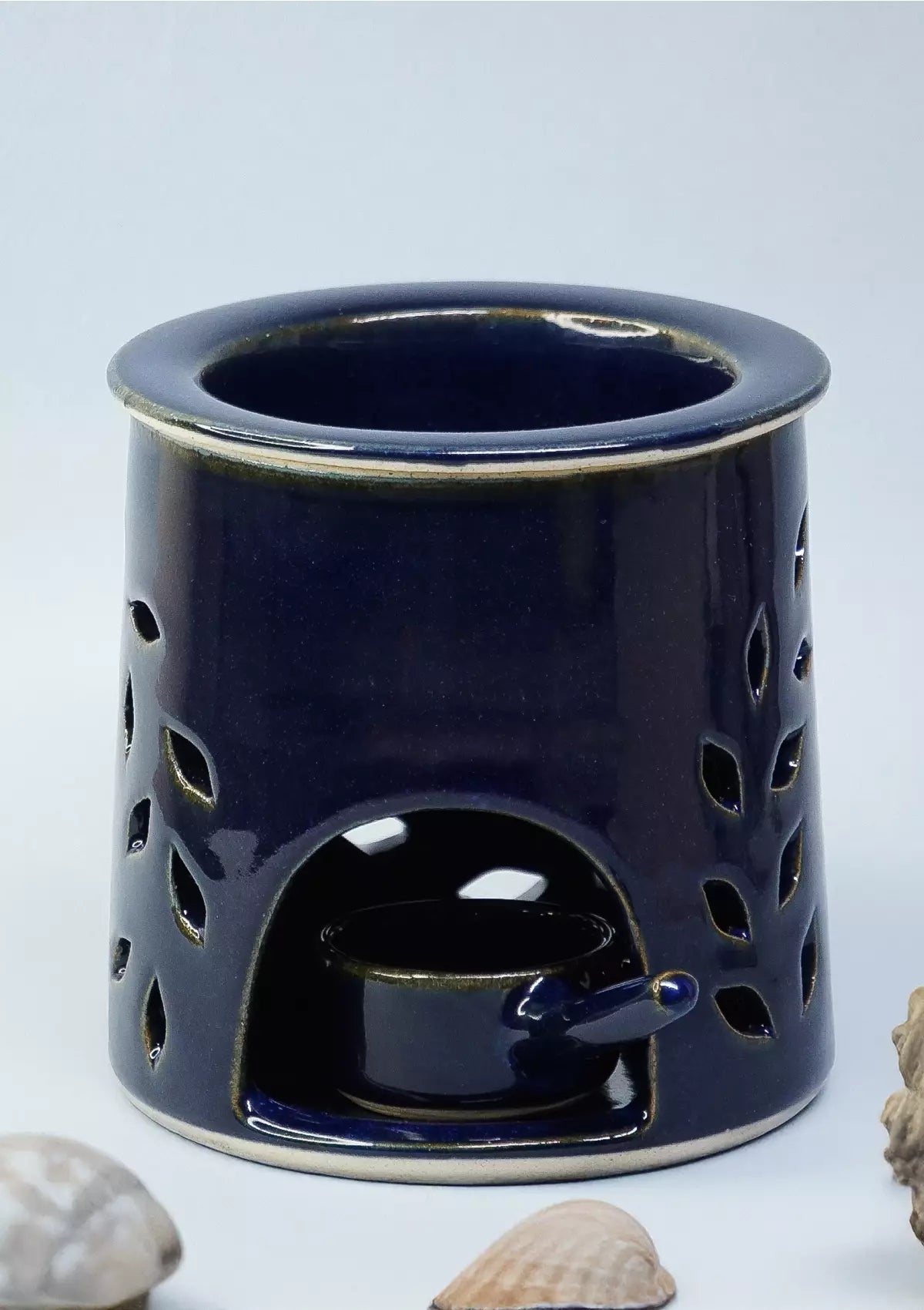 Deep Blue Detachable Oil Diffuser with Tea Candle Holder