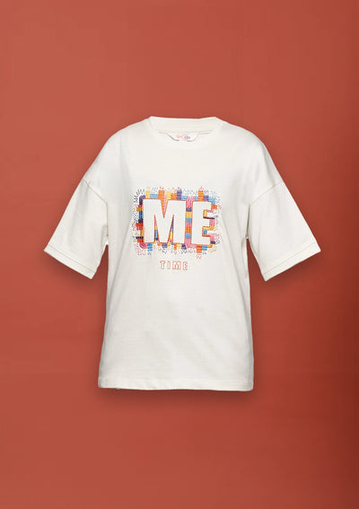 Embroidered Drop Shoulder T-Shirt