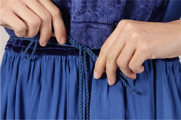 Naima - Cut Panel Embroidered Dress - IshqME