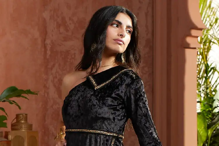 Soraya - One-Shoulder Cocktail Dress - IshqME