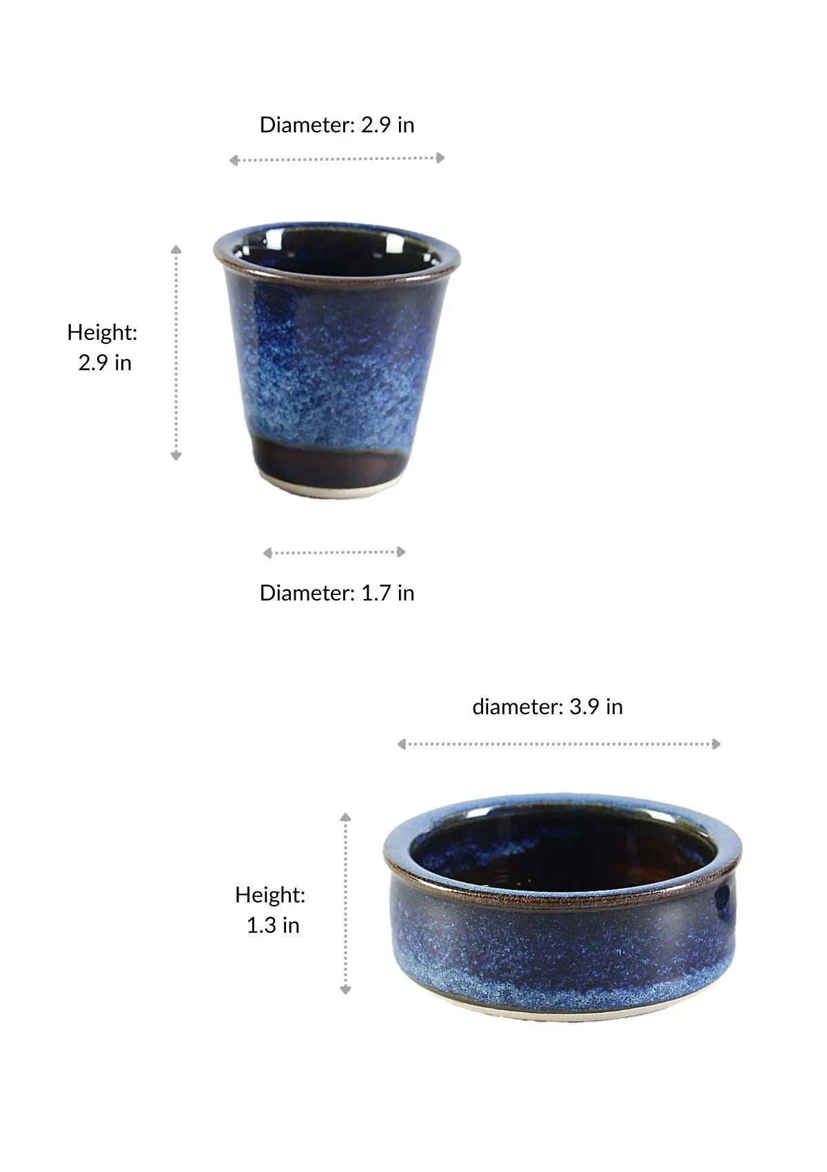 Filter Coffee set of 2 - Blue Brown Price