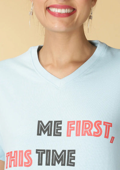 Fleece T-Shirt (Blue)